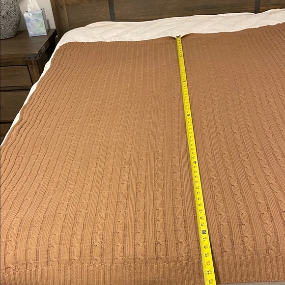 Polo Ralph Lauren Beige-Camel Cotton Knitted Blanket %100 cotton - Picture 8 of 8